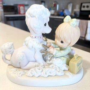 Vintage 2001 Precious Moments Loving, Caring and Shearing Poodle figurine